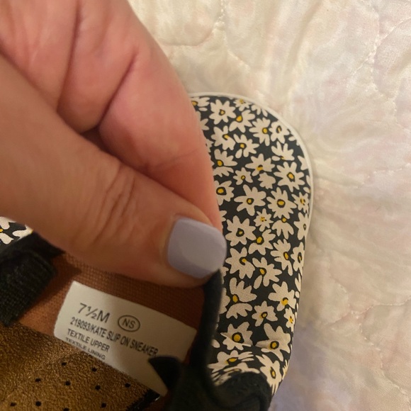 Maurices Daisy Floral Slip-On Sneakers - Black and White - Picture 4 of 4